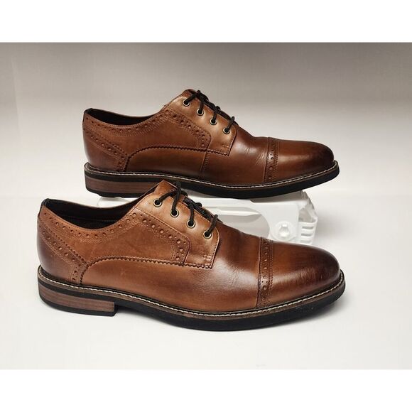 Nunn Bush Men\'s Overland Cap Toe Oxford Tan Nubuck Brown Dress Shoes Size 12M main image 10